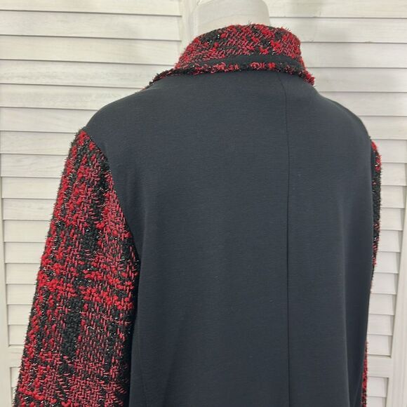 Lane Bryant Tweed Open Front Jacket Size 22/24 Buffalo Plaid - Picture 8 of 11